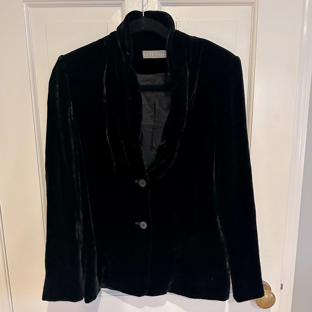 Velour black blazer
